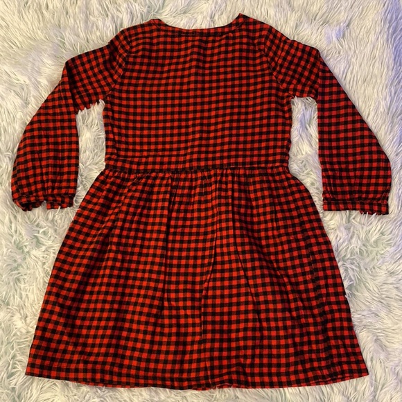 Kids Red Checkered Dress | Size 5T - Picture 3 of 3
